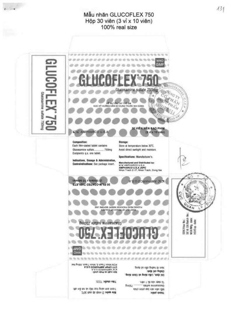 thông tin, cách dùng, giá thuốc Glucoflex 750 - ảnh 0