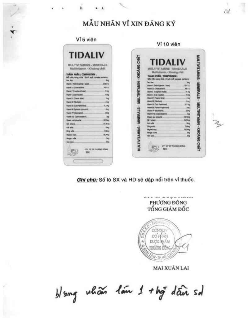 thông tin, cách dùng, giá thuốc Tidaliv - ảnh 0