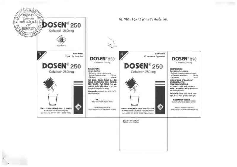 thông tin, cách dùng, giá thuốc Dosen 250 mg - ảnh 2