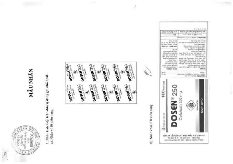 thông tin, cách dùng, giá thuốc Dosen 250 mg - ảnh 0