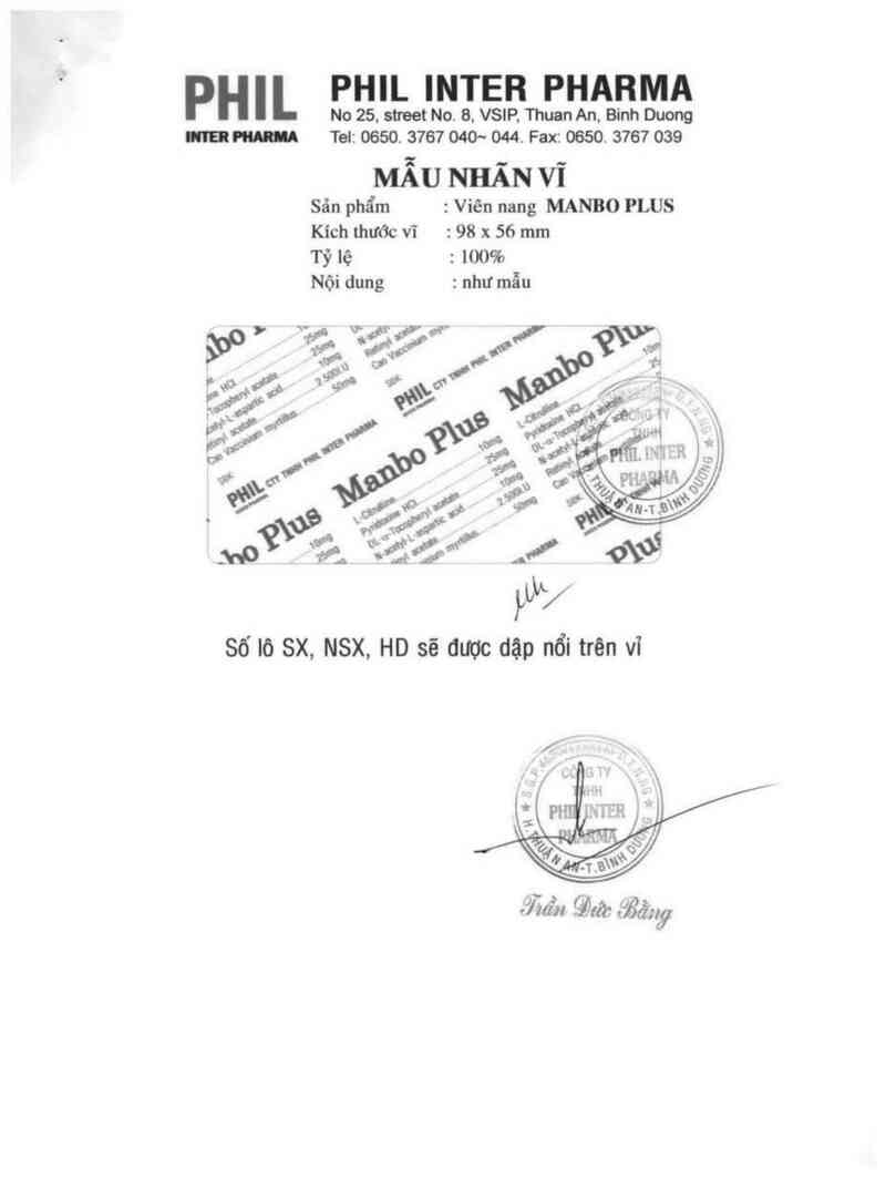 thông tin, cách dùng, giá thuốc Manbo plus - ảnh 2