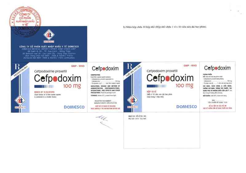 thông tin, cách dùng, giá thuốc Cefpodoxim 100 mg - ảnh 1