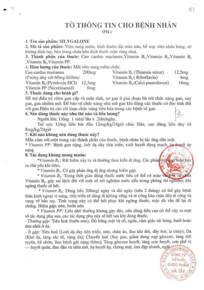 thông tin, cách dùng, giá thuốc Silygalone - ảnh 1