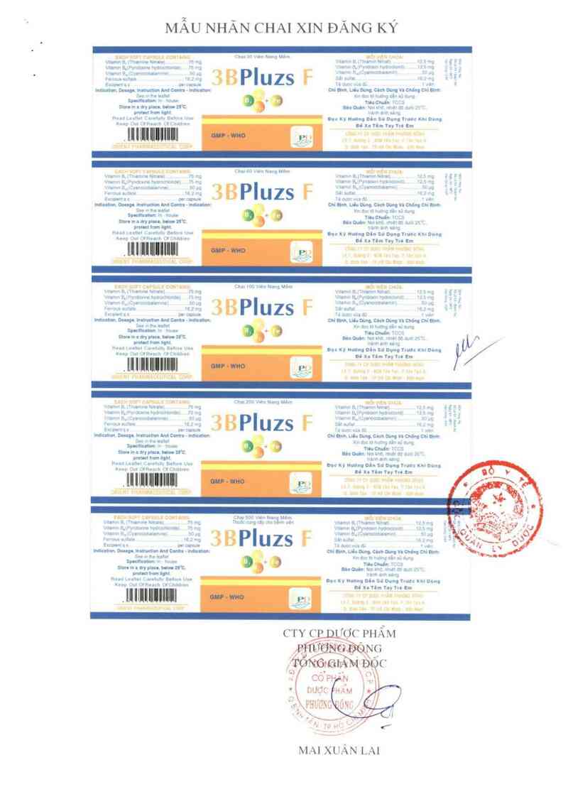 thông tin, cách dùng, giá thuốc 3Bpluzs F - ảnh 1