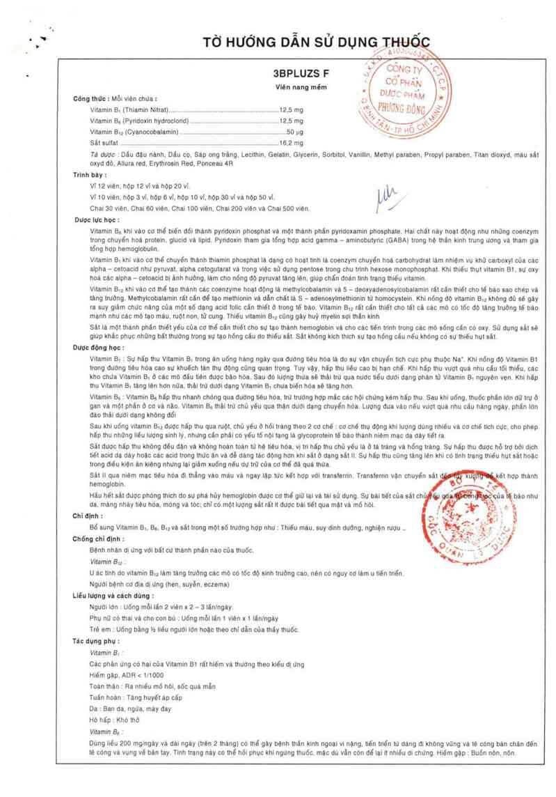 thông tin, cách dùng, giá thuốc 3Bpluzs F - ảnh 9