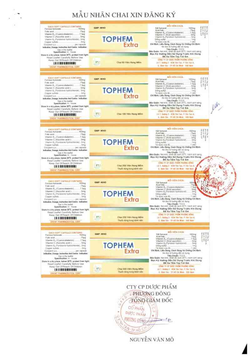 thông tin, cách dùng, giá thuốc Tophem Extra - ảnh 6