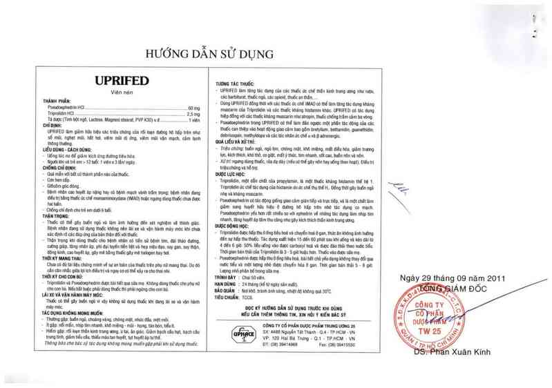 thông tin, cách dùng, giá thuốc Uprifed - ảnh 1