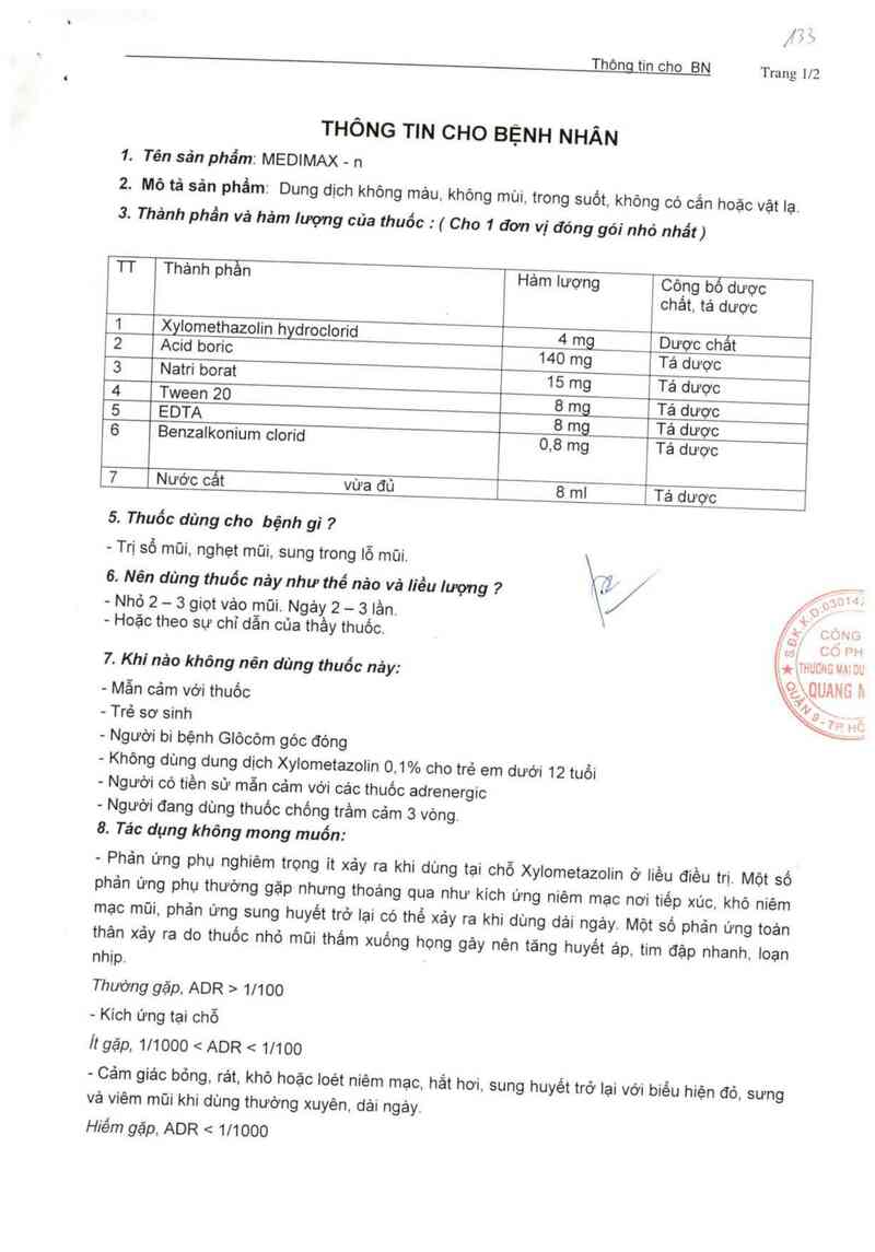 thông tin, cách dùng, giá thuốc Medimax - n - ảnh 1