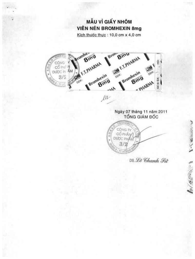 thông tin, cách dùng, giá thuốc Bromhexin 8 mg - ảnh 1