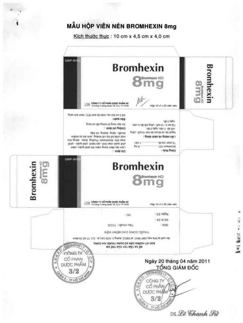 thông tin, cách dùng, giá thuốc Bromhexin 8 mg - ảnh 2