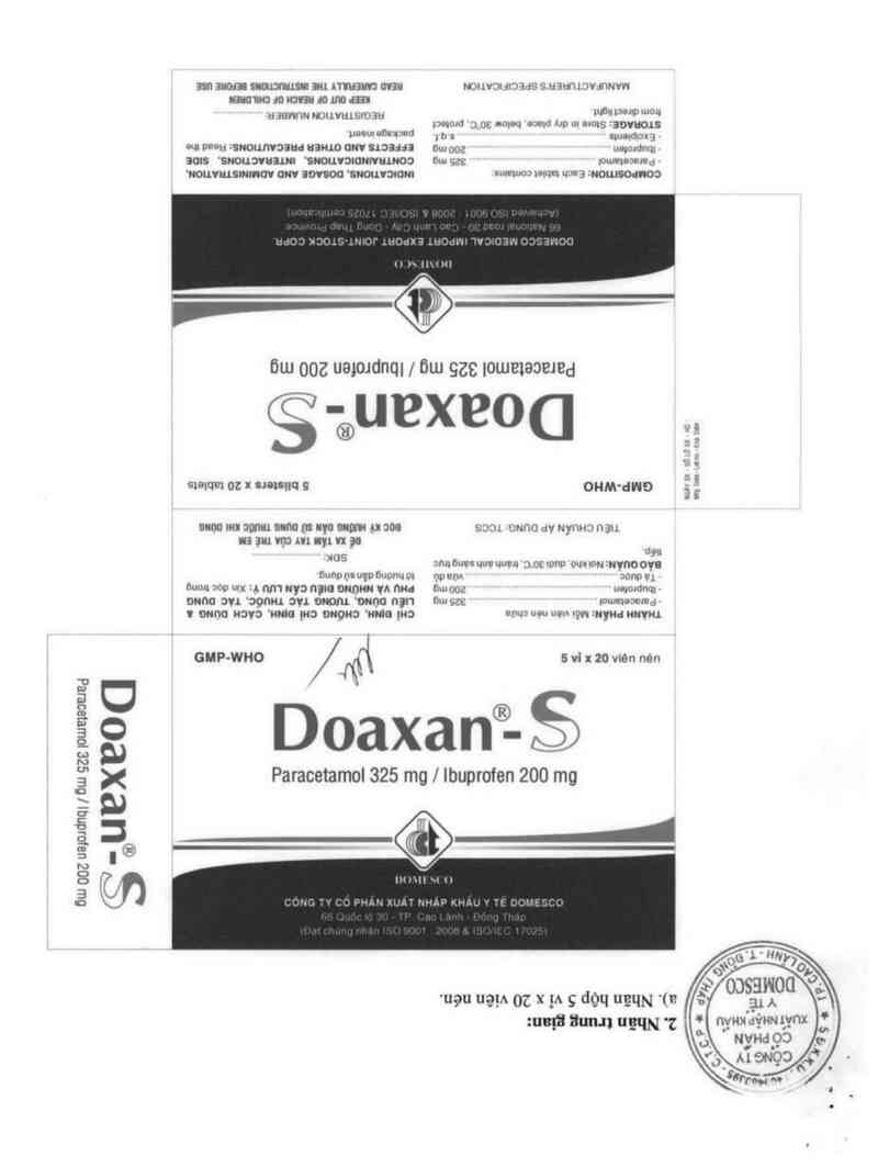 thông tin, cách dùng, giá thuốc Doaxan - S - ảnh 1
