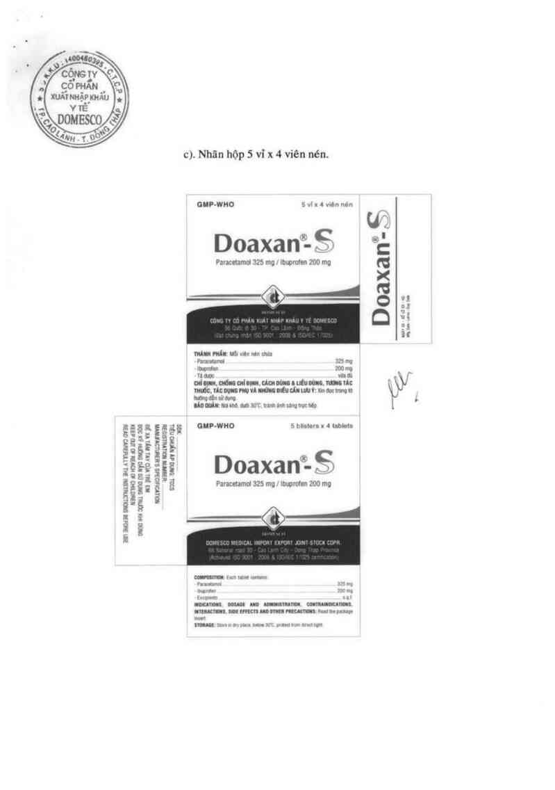thông tin, cách dùng, giá thuốc Doaxan - S - ảnh 3