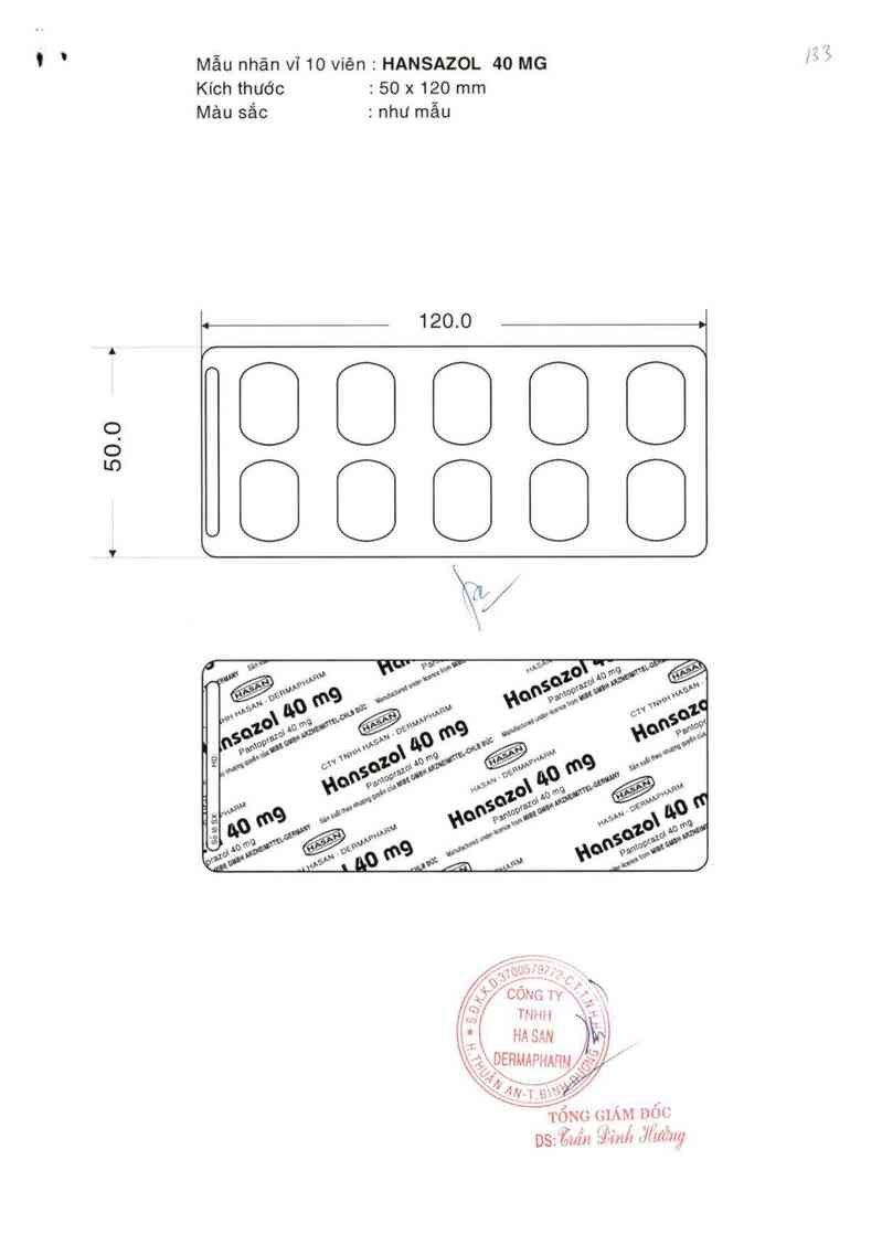 thông tin, cách dùng, giá thuốc Hansazol 40MG - ảnh 1