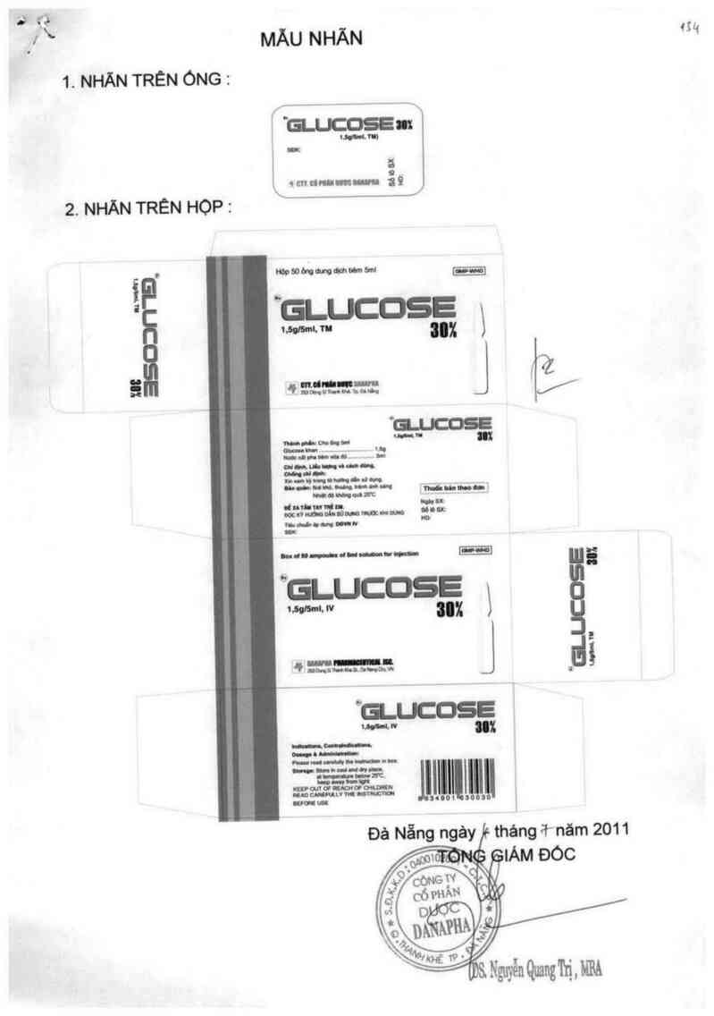 thông tin, cách dùng, giá thuốc Glucose 30% - ảnh 0