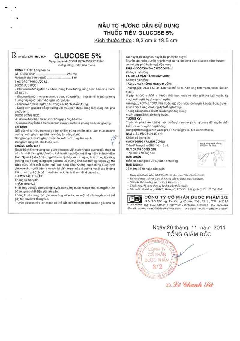 thông tin, cách dùng, giá thuốc Glucose 5% - ảnh 2