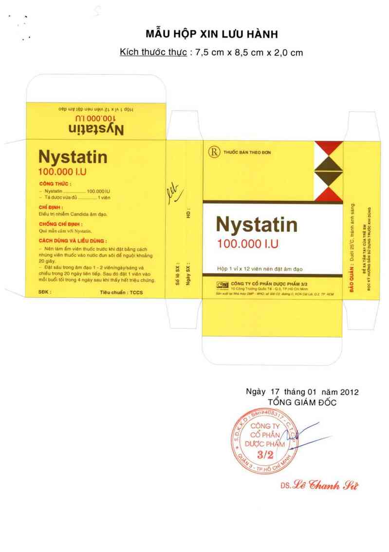 thông tin, cách dùng, giá thuốc Nystatin 100.000IU - ảnh 0