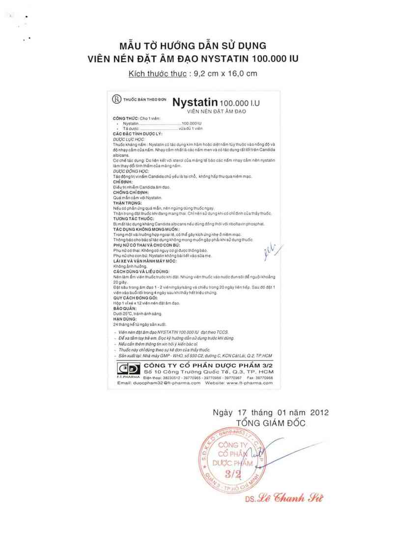thông tin, cách dùng, giá thuốc Nystatin 100.000IU - ảnh 2