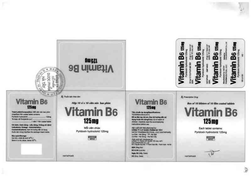 thông tin, cách dùng, giá thuốc Vitamin B6 125mg - ảnh 0