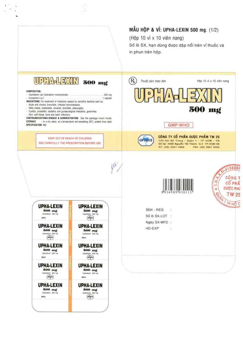 thông tin, cách dùng, giá thuốc Upha - Lexin 500mg - ảnh 0