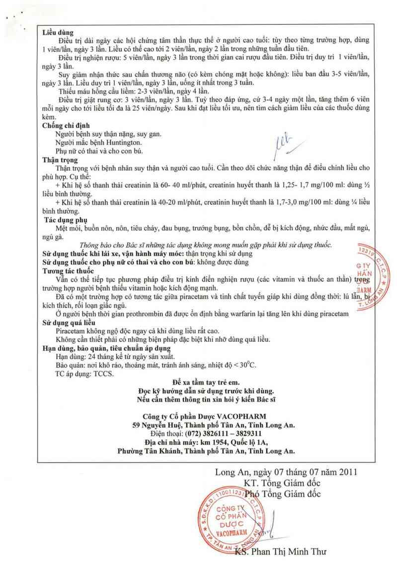 thông tin, cách dùng, giá thuốc Vacetam 800 - ảnh 6