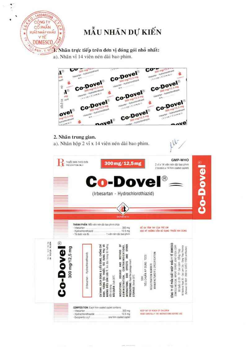 thông tin, cách dùng, giá thuốc Co-Dovel 300mg/12,5mg - ảnh 0
