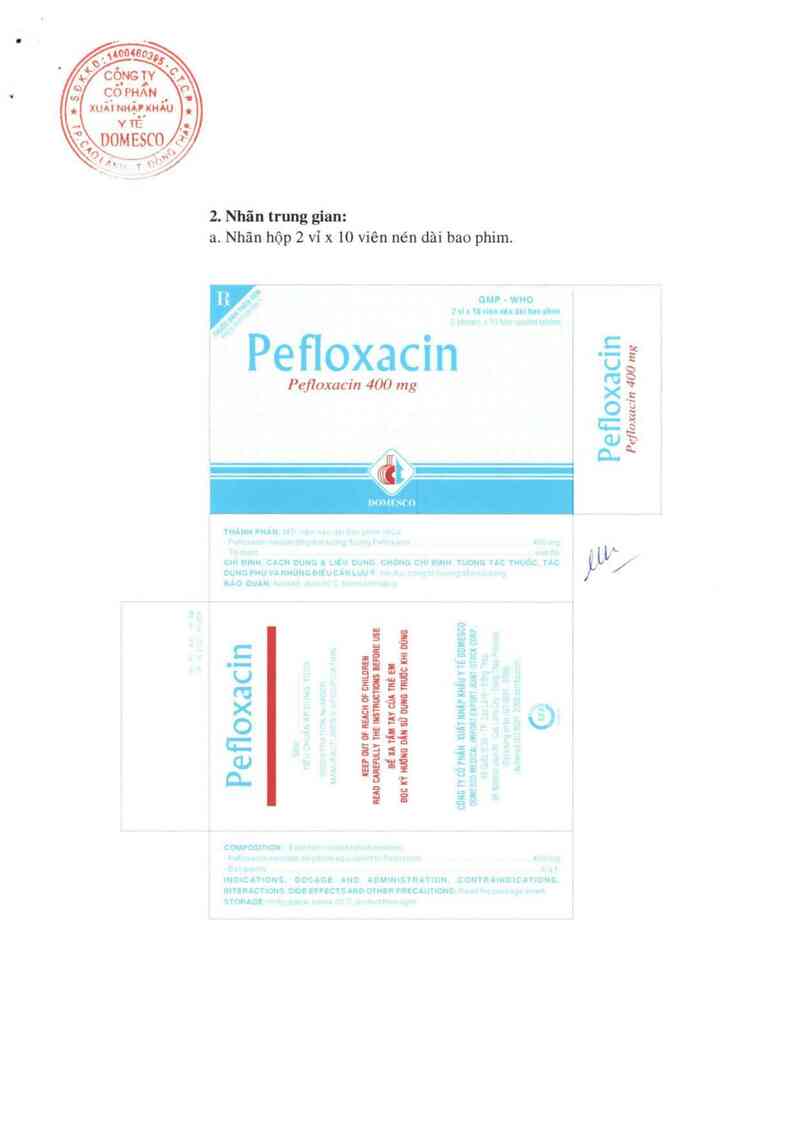 thông tin, cách dùng, giá thuốc Pefloxacin - ảnh 1