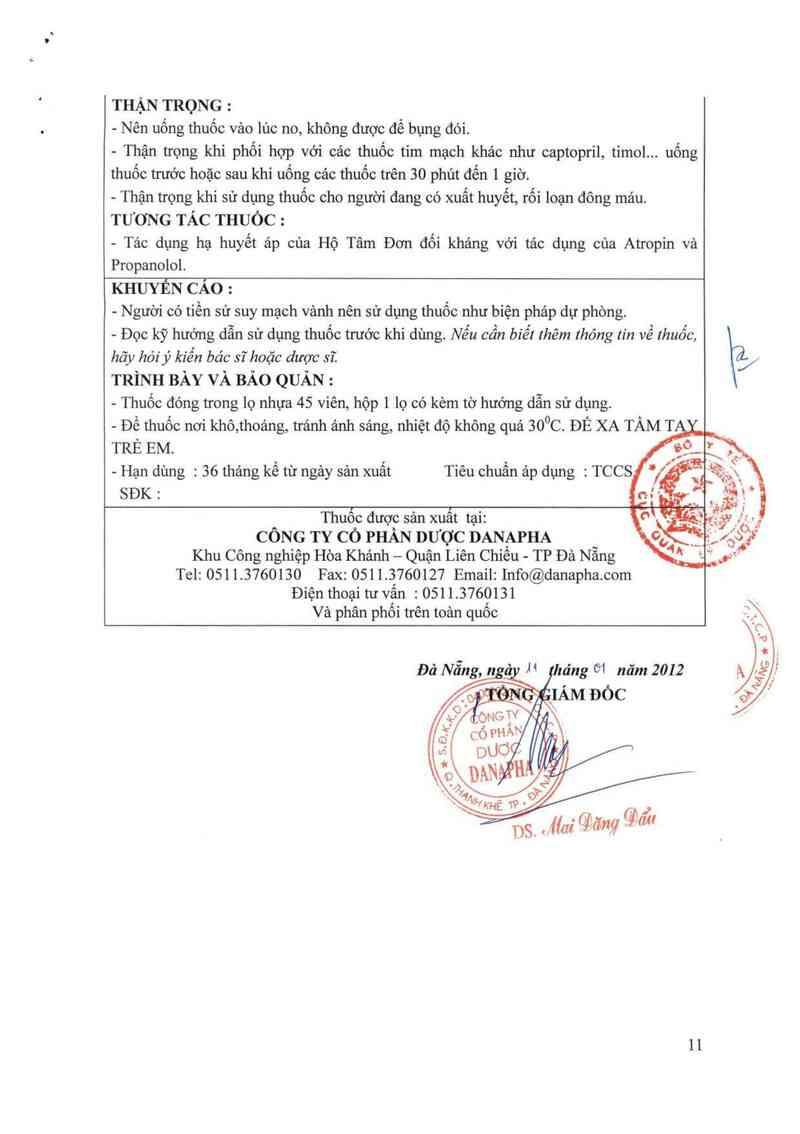 thông tin, cách dùng, giá thuốc Hộ tâm đơn - ảnh 2