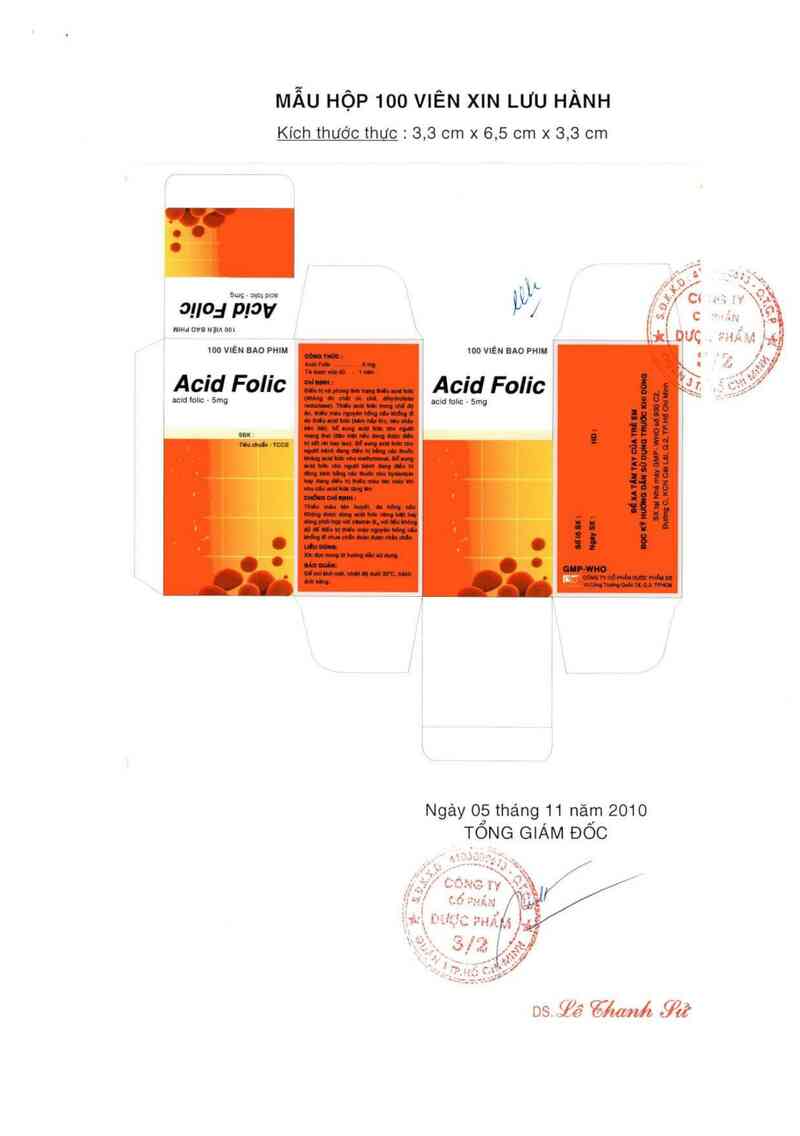 thông tin, cách dùng, giá thuốc Acid Folic 5 mg - ảnh 2