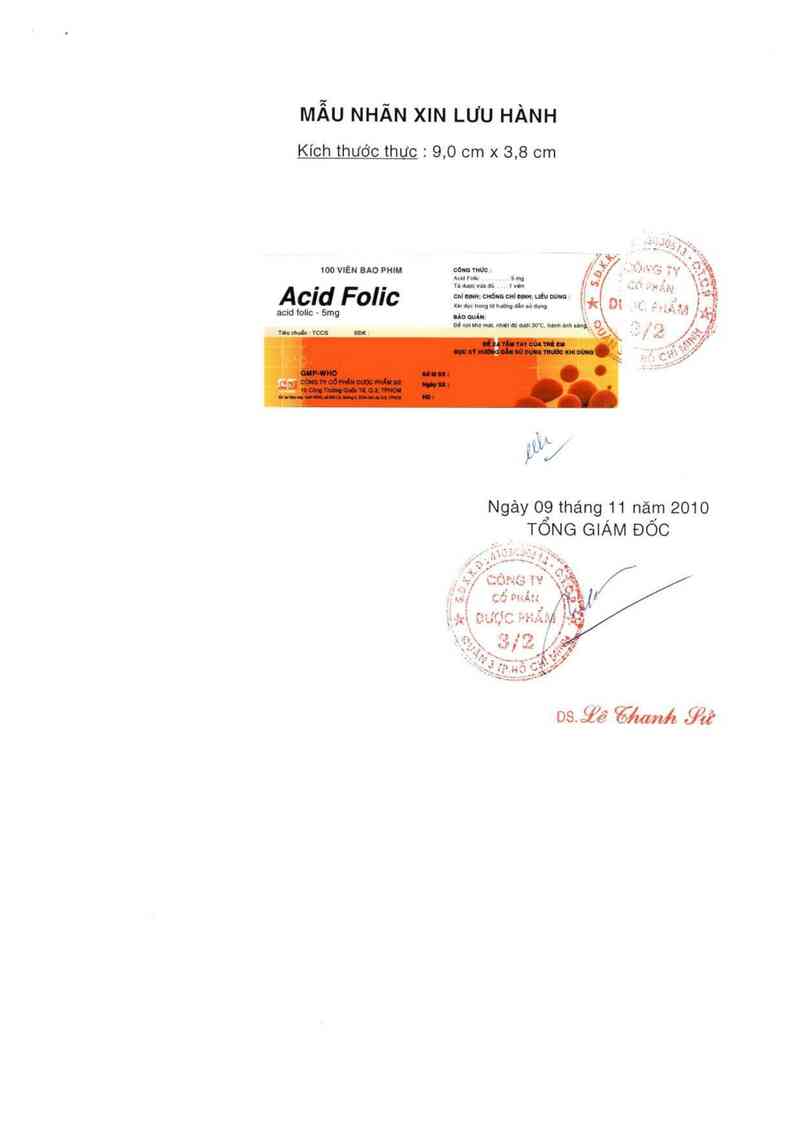 thông tin, cách dùng, giá thuốc Acid Folic 5 mg - ảnh 3