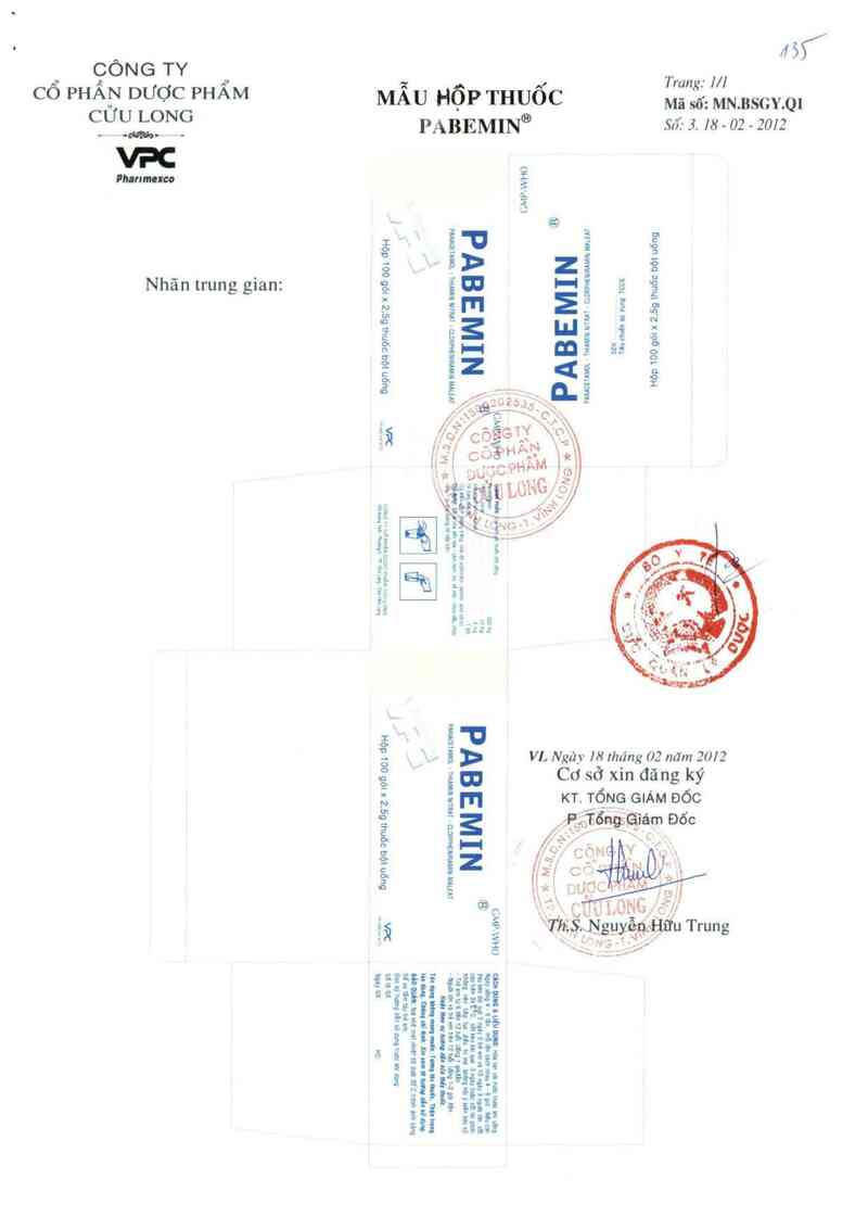 thông tin, cách dùng, giá thuốc Pabemin - ảnh 0