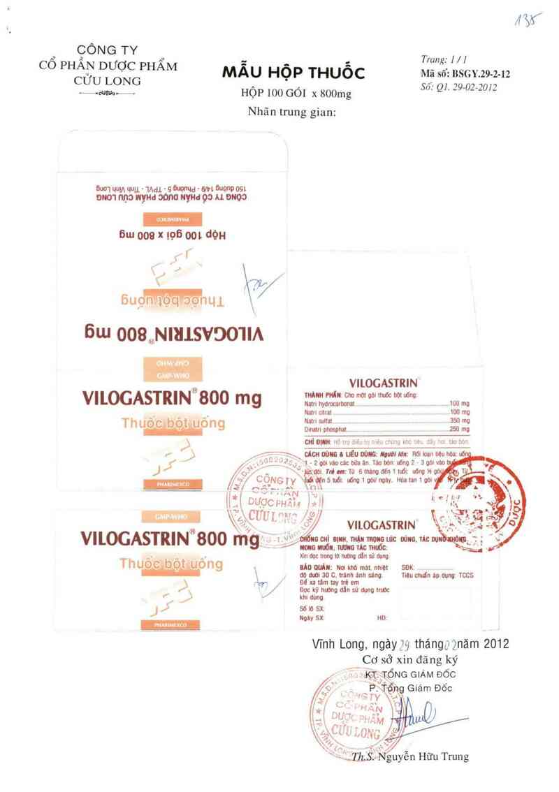 thông tin, cách dùng, giá thuốc Vilogastrin - ảnh 1