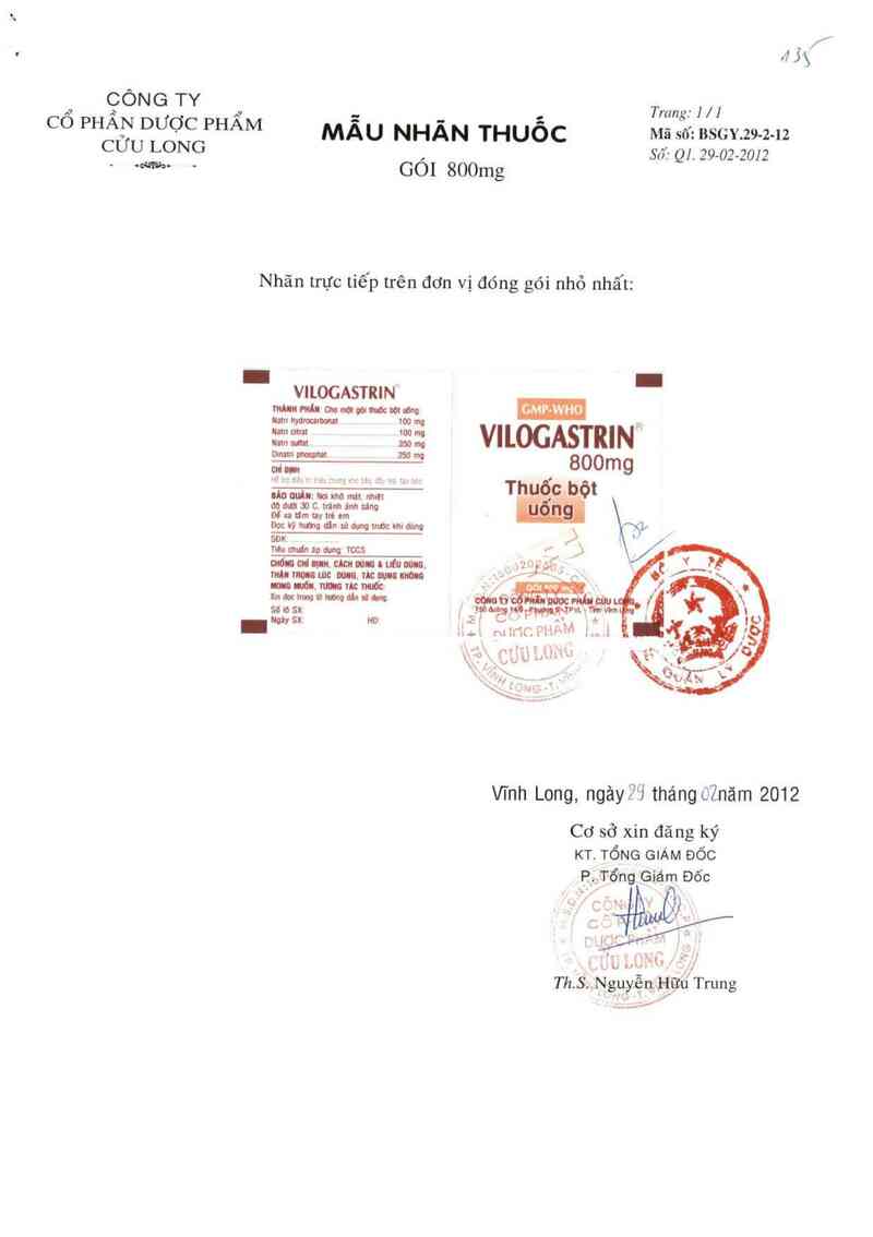 thông tin, cách dùng, giá thuốc Vilogastrin - ảnh 2