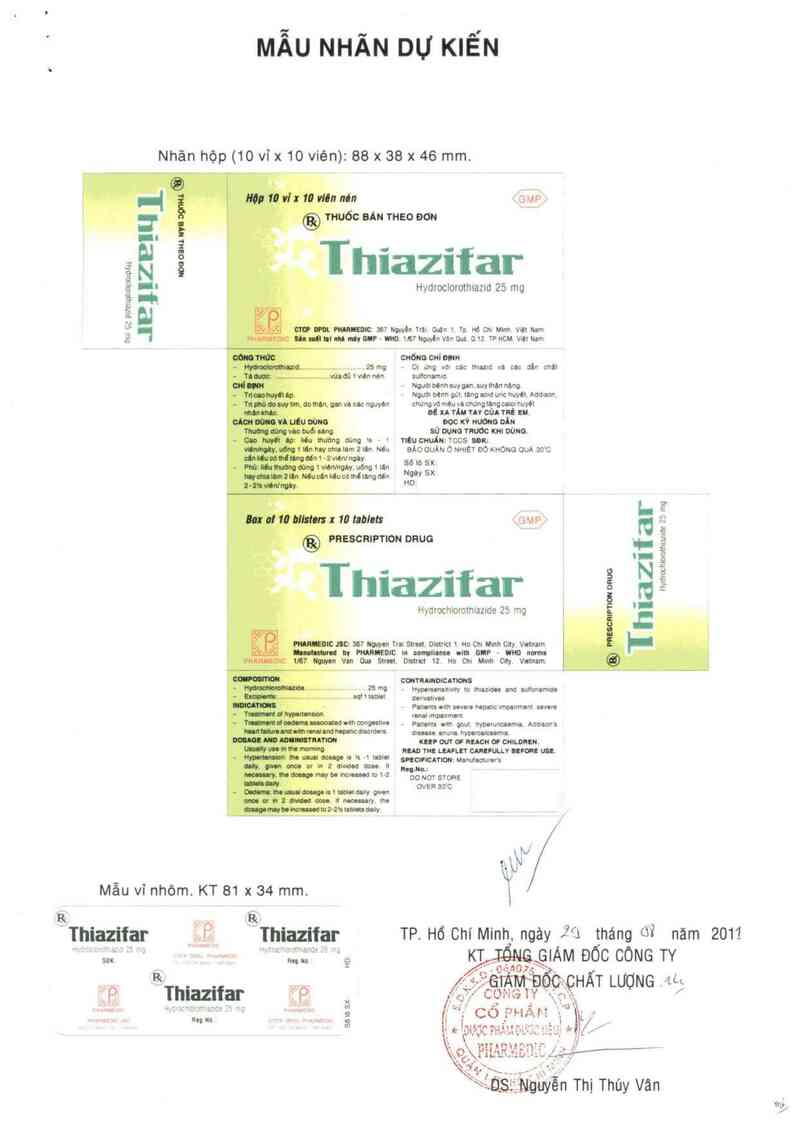 thông tin, cách dùng, giá thuốc Thiazifar - ảnh 0