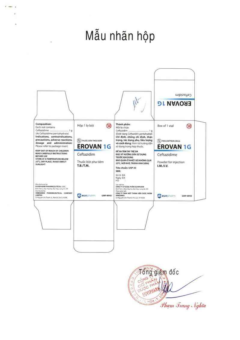 thông tin, cách dùng, giá thuốc Erovan 1 g - ảnh 0
