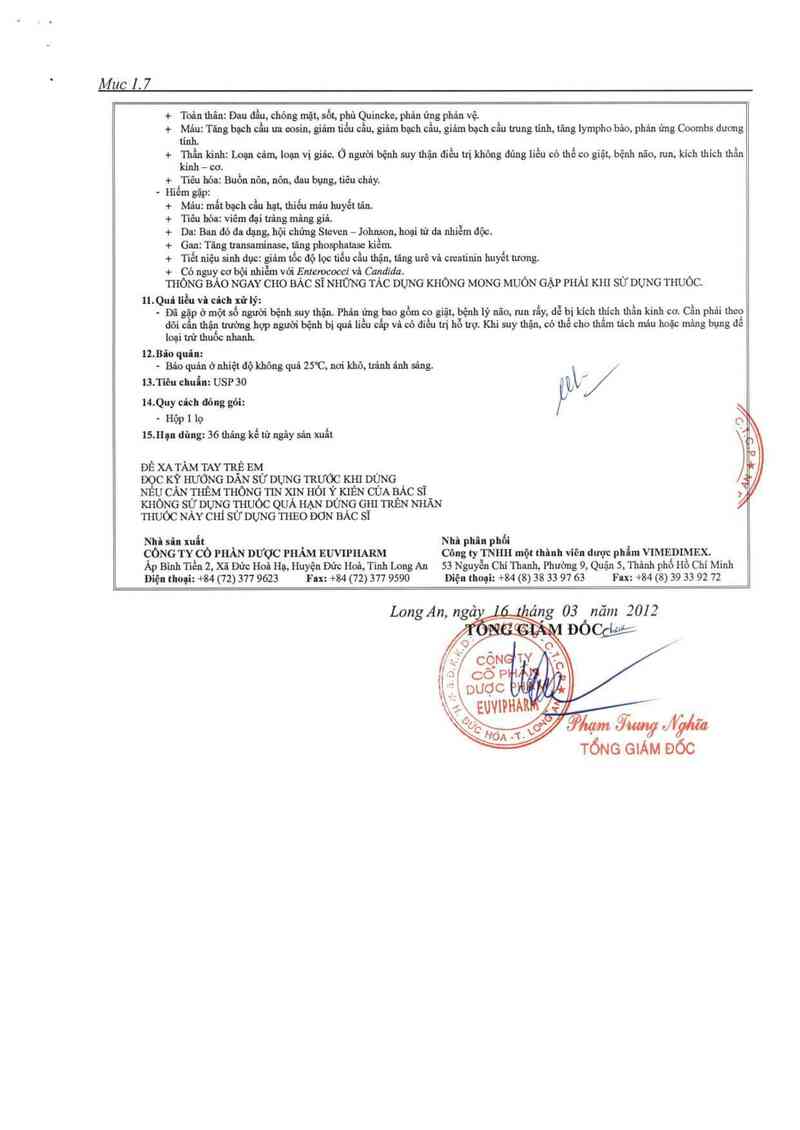 thông tin, cách dùng, giá thuốc Erovan 1 g - ảnh 3