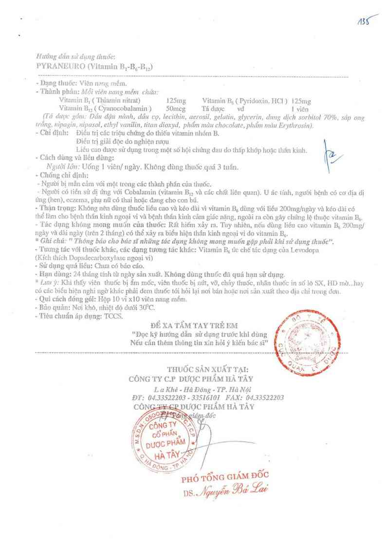 thông tin, cách dùng, giá thuốc Pyraneuro Softgel (Vitamin B1-B6-B12) - ảnh 1