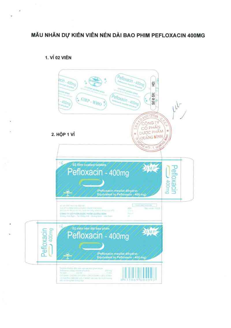 thông tin, cách dùng, giá thuốc Pefloxacin 400 mg - ảnh 0