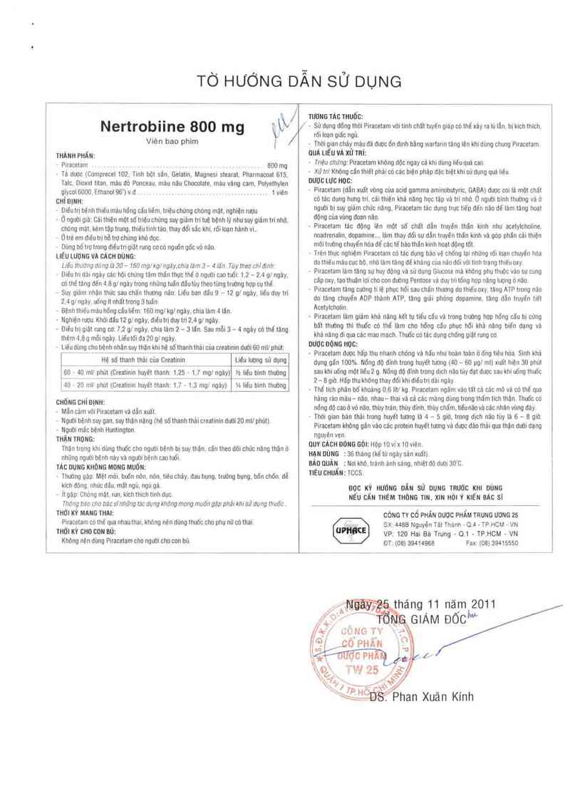 thông tin, cách dùng, giá thuốc Nertrobiine - ảnh 1