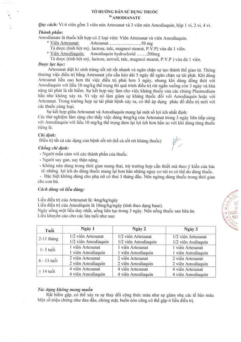 thông tin, cách dùng, giá thuốc Amodianate - ảnh 3