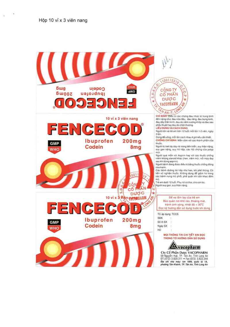 thông tin, cách dùng, giá thuốc Fencecod - ảnh 0