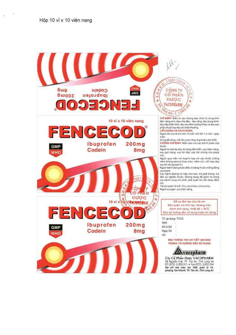 thông tin, cách dùng, giá thuốc Fencecod - ảnh 2
