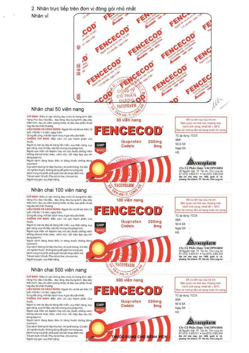 thông tin, cách dùng, giá thuốc Fencecod - ảnh 3