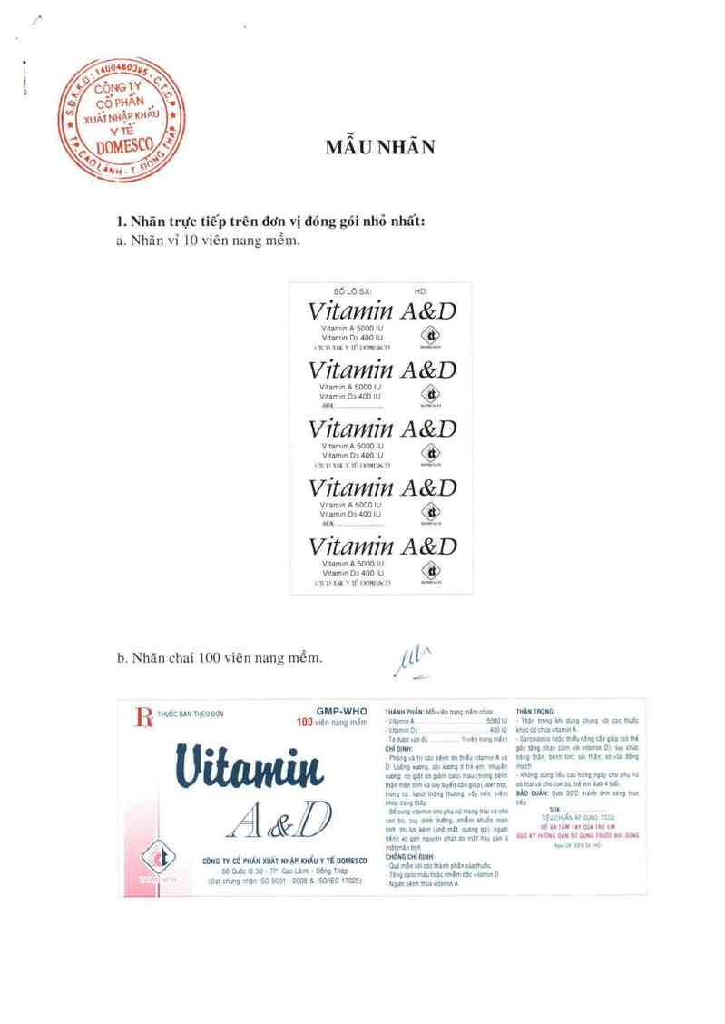 thông tin, cách dùng, giá thuốc Vitamin A&D - ảnh 0