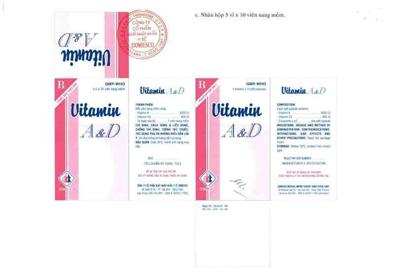 thông tin, cách dùng, giá thuốc Vitamin A&D - ảnh 4