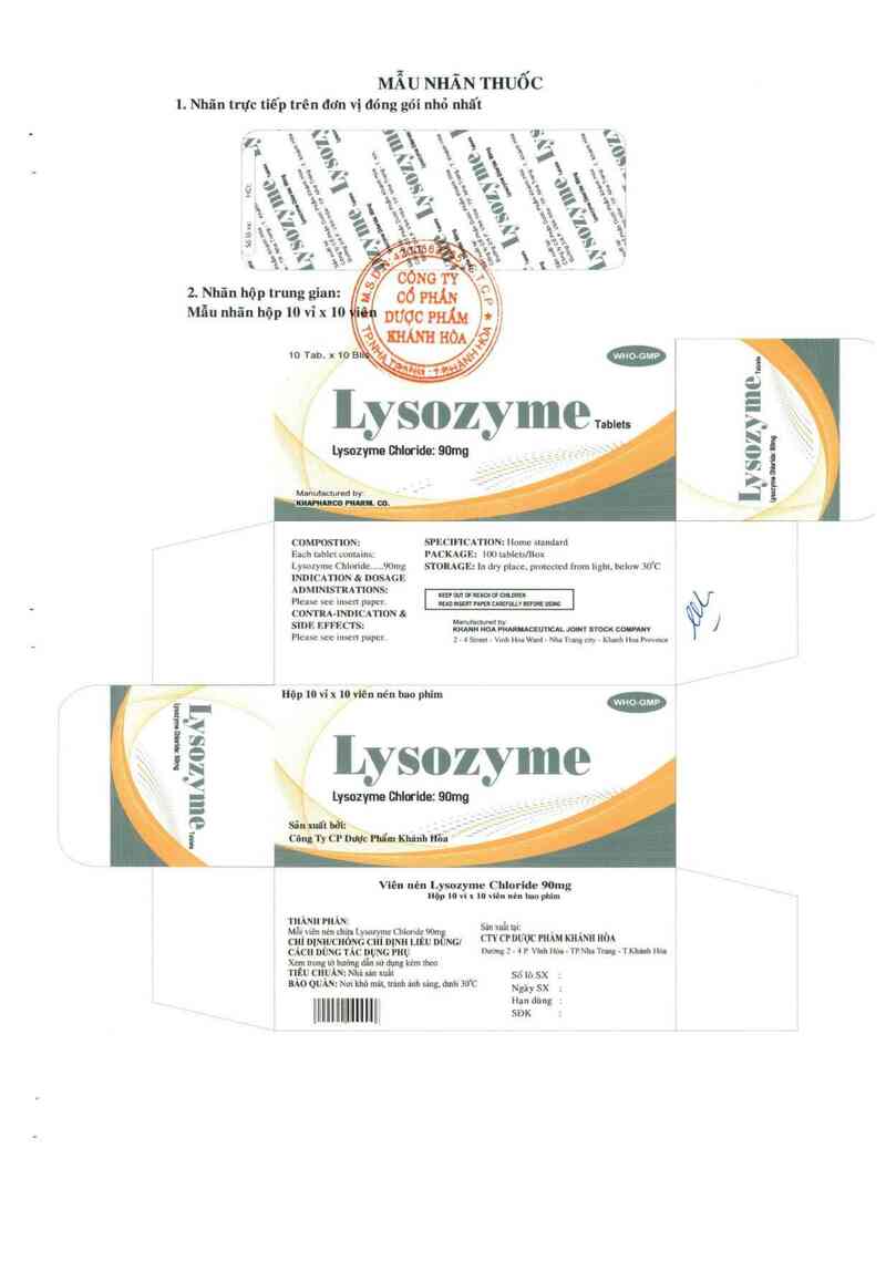 thông tin, cách dùng, giá thuốc Lysozyme - ảnh 1