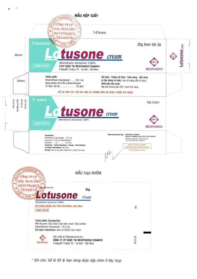 thông tin, cách dùng, giá thuốc Lotusone cream - ảnh 1