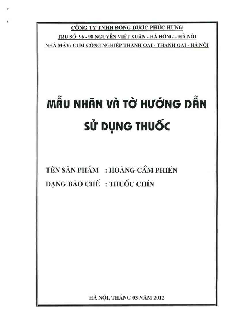 thông tin, cách dùng, giá thuốc Hoàng cầm phiến - ảnh 0