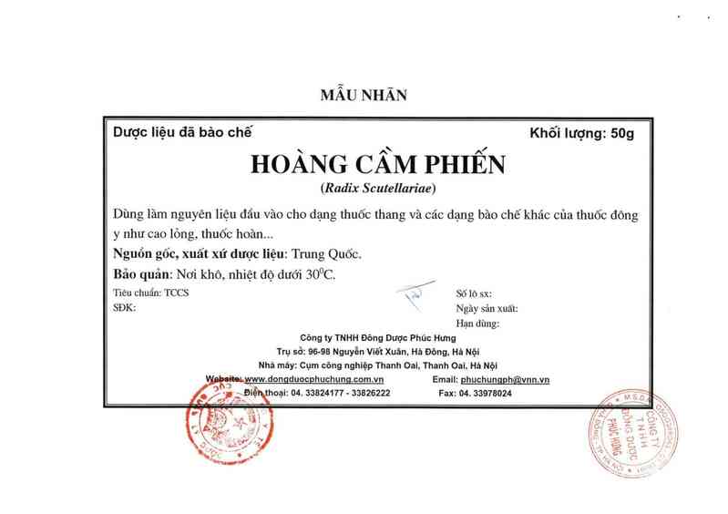 thông tin, cách dùng, giá thuốc Hoàng cầm phiến - ảnh 2