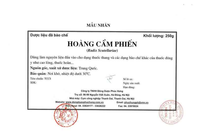 thông tin, cách dùng, giá thuốc Hoàng cầm phiến - ảnh 4