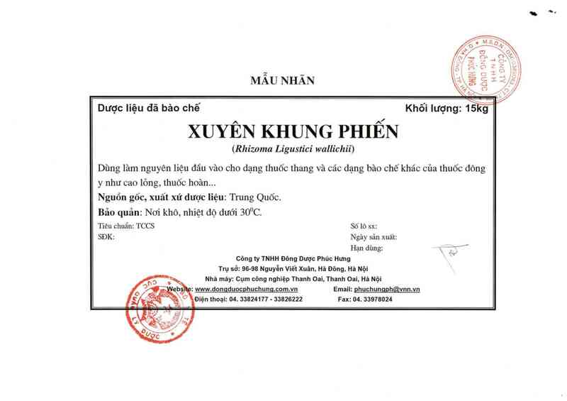 thông tin, cách dùng, giá thuốc Xuyên khung phiến - ảnh 9